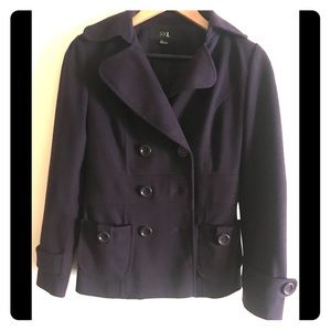 Purple pea coat from forever 21